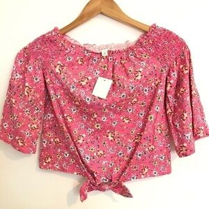 Cloud Chaser Nordstrom Pink Floral Top L 14